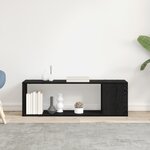 Bibliothèque vidaXL noire en chêne  100x24x32 cm  en bois d'ingénierie