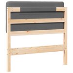 vidaXL Tête de lit capitonnée Marron et gris clair 80 cm Pin massif