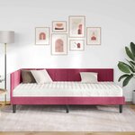 vidaXL Cadre de lit d'angle avec matelas 2 Pièces Vert Velours