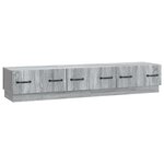 vidaXL Meuble TV Sonoma gris 147 x 34 5 x 27 cm Bois d'ingénierie