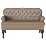 vidaXL Banc Chesterfield Cappuccino 119.5 x 64.5 x 75 cm