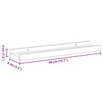 vidaXL Étagères murales 2 Pièces blanc et chêne sonoma 40x9x3 cm