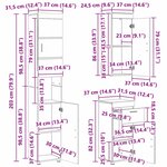 vidaXL Ensemble de mobilier de salle de bain TULUM Bois ancien