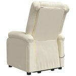 vidaXL Fauteuil de massage Crème Similicuir