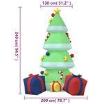 vidaXL Arbre de Noël gonflable avec LED 240 cm