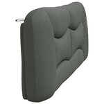 vidaXL Coussin de tête de lit gris foncé 200 cm tissu