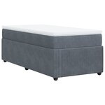 vidaXL Sommier à lattes de lit avec matelas Gris foncé 100x200 cm