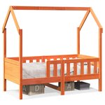 vidaXL Cadre de lit d'enfants forme de maison sans matelas pin