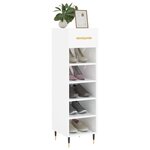 vidaXL Armoire à chaussure Blanc brillant 30x35x105 cm Bois ingénierie