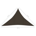 vidaXL Voile d'ombrage 160 g/m² Marron 3 5x3 5x4 9 m PEHD