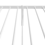 vidaXL Cadre de lit métal sans matelas avec tête de lit blanc 75x190cm