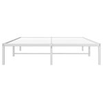 vidaXL Cadre de lit métal blanc 135x190 cm