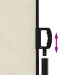 vidaXL Auvent latéral rétractable crème 120x600 cm