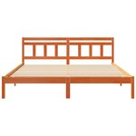 vidaXL Cadre de lit avec tête de lit Marron Bois de pin