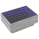 vidaXL Table basse avec LED sonoma gris 70x50x30 cm bois d'ingénierie