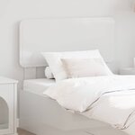 vidaXL Tête de lit Blanc Brillant 75 cm Bois d'ingénierie