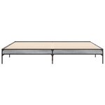 vidaXL Cadre de lit sonoma gris 180x200 cm bois d'ingénierie et métal