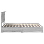 vidaXL Lit de Rangement Gris Sonoma 140 x 200 cm Bois d'ingénierie