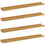 vidaXL Étagère Murale 4 Pièces Beige 80 x 9 x 3 cm Bois d'ingénierie