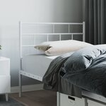 vidaXL Tête de lit métal blanc 100 cm