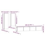 vidaXL Ensemble de meubles TV 4 Pièces Gris béton Bois d'ingénierie