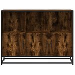 vidaXL Buffet chêne fumé 100x35x76 cm bois d'ingénierie