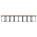 vidaXL Ensemble à manger de jardin 17 Pièces coussins noir résine tressée