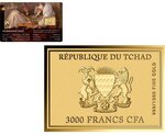 Pièce de monnaie en Or 3000 Francs g 0.031 (1/1000 oz) Millésime Gold Gift DER ARME POET