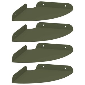 vidaXL Étagère flottante avec étagère 4 Pièces Vert olive 18 x 18 x 2 cm
