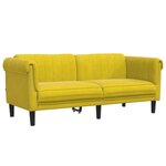 vidaXL Ensemble de canapés 2 Pièces jaune velours