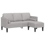 vidaXL Ensemble de Canapés Gris nuage 173 x 131 x 67 cm tissu