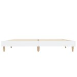 vidaXL Cadre de lit sans matelas blanc 135x190 cm bois d'ingénierie