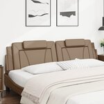 vidaXL Coussin de tête de lit Viana cappuccino 200 cm similicuir