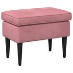 vidaXL Pouf Rose 55 x 35 x 41 cm Velours