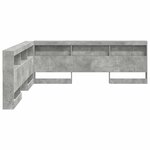 vidaXL Tête de lit de rangement Gris béton 180 cm Bois d'ingénierie