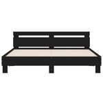 vidaXL Cadre de lit avec LED sans matelas noir 200x200 cm