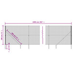 vidaXL Clôture en treillis métallique et ancrage anthracite 1 8x10 m