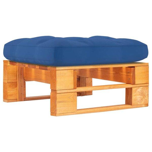 vidaXL Pouf palette de jardin marron miel bois de pin imprégné