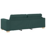 Canapé 3 places vidaXL Vert Foncé 180 cm en Tissu