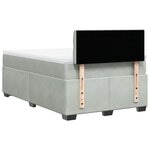 vidaXL Sommier à lattes de lit et matelas Gris clair 120x200cm Velours
