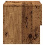 vidaXL Table de chevet murale vieux bois