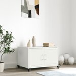 vidaXL Table basse blanc 68x50x43 5 cm acier