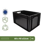 Pack and Move - Bac Gerbable - Charge 20 kg - 60 x 40 x 32 cm - Stockage  Rangement  Outils  Bricolage - Résistant - Réutilisable - 60L