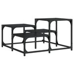vidaXL Table basse noir 68x68x40 cm bois d'ingénierie
