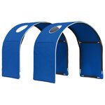 vidaXL Tunnel de lit 2 Pièces Bleu 211 x 52 5 x 2 cm Polyester