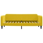 vidaXL Lit de jour avec lit gigogne jaune 80x200 cm velours