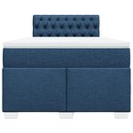 vidaXL Sommier à lattes de lit avec matelas Bleu 120x200 cm Tissu