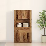 vidaXL Highboard vieilli 80x33x150 cm en bois d'ingénierie
