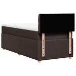 vidaXL Sommier à lattes de lit avec matelas Marron foncé 100x200 cm