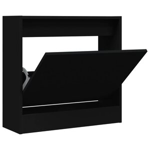 vidaXL Armoire à chaussures noir 60x21x57 cm bois d'ingénierie